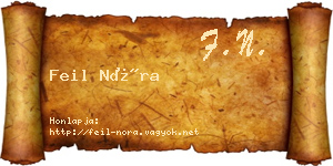 Feil Nóra névjegykártya