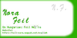 nora feil business card